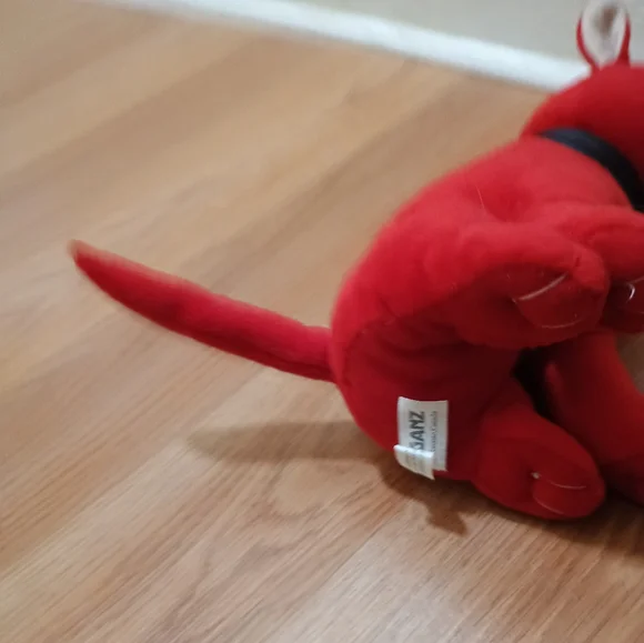 GANZ Plush Red Dog Sitting Stuffed Animal Bull Terrier Toy 8in - Picture 7 of 16